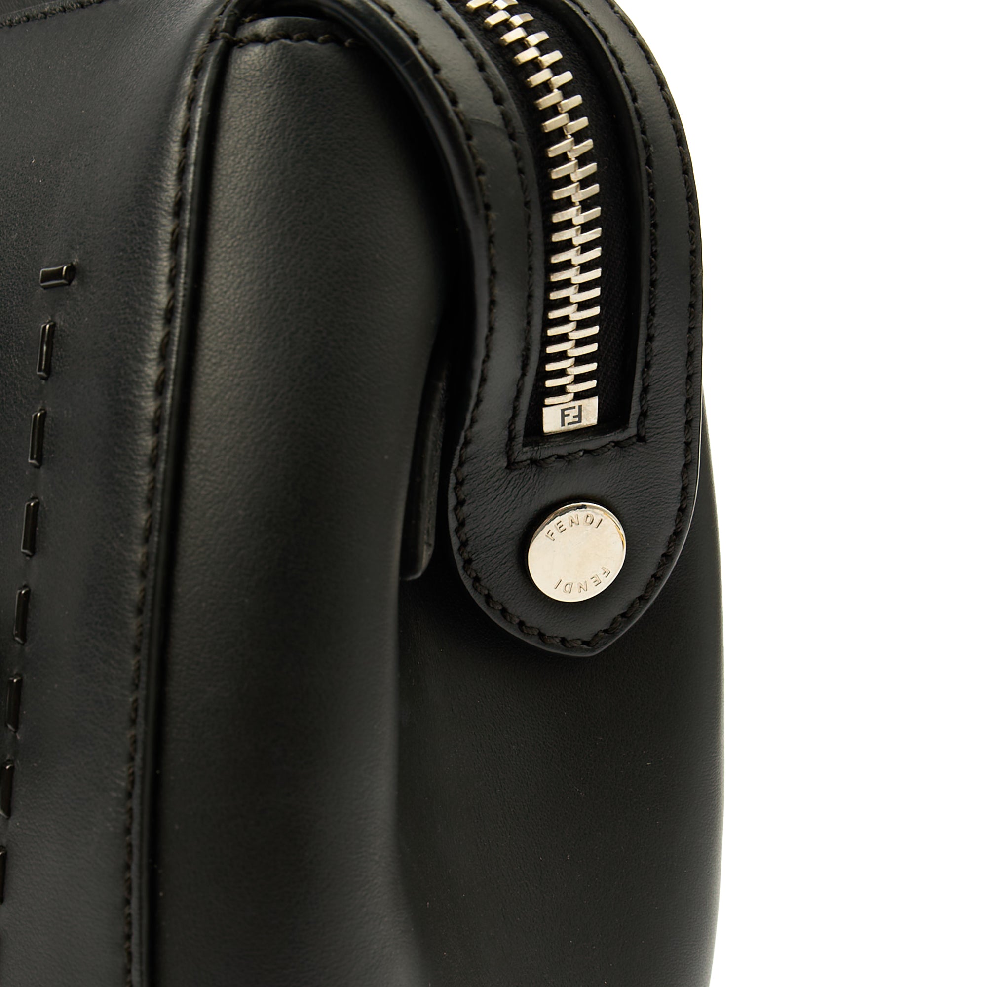 Fendi Tote Dot Com in Black, Leather — Lifestyle View