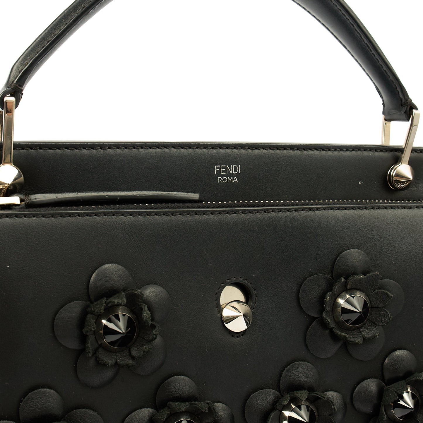Fendi Tote Dot Com in Black, Leather — Alternate View 21