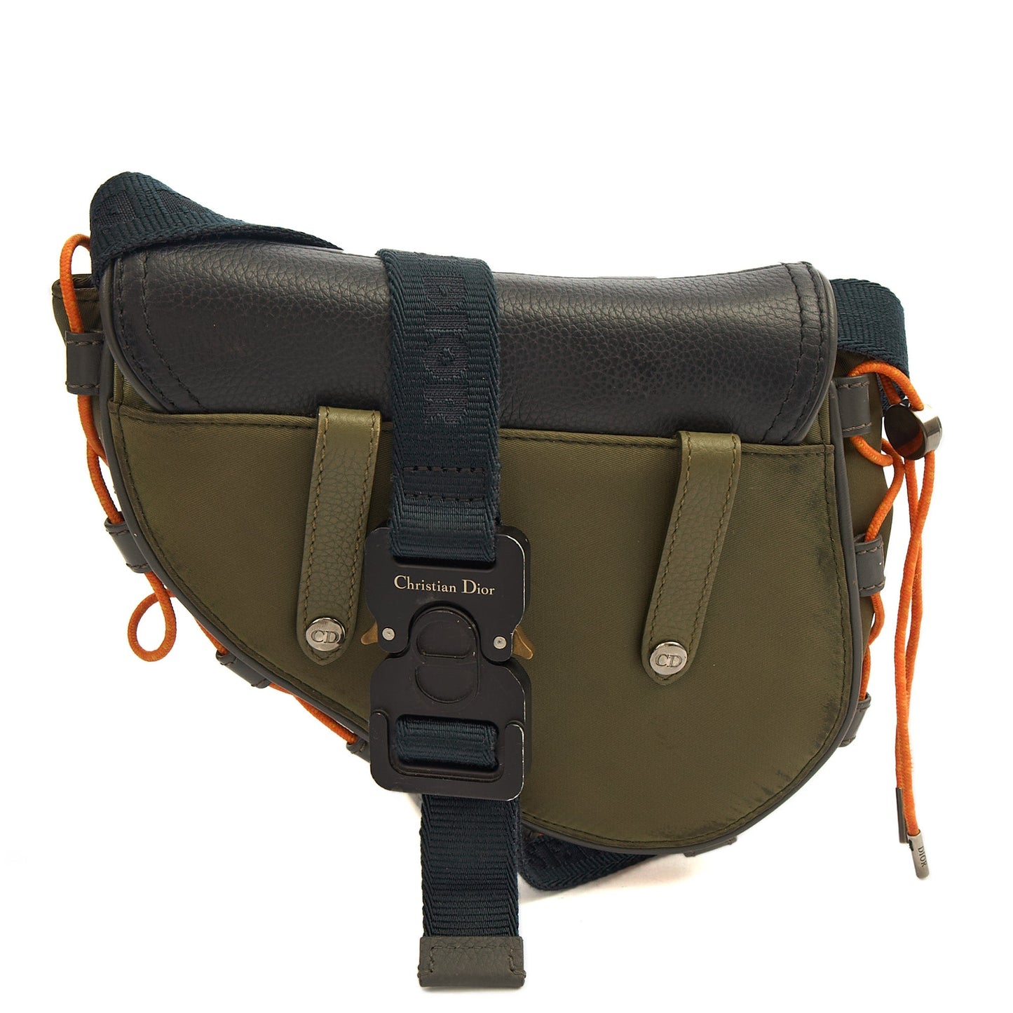 Christian Dior Mini Bag Mini Saddle in Green, Fabric — Alternate View 11