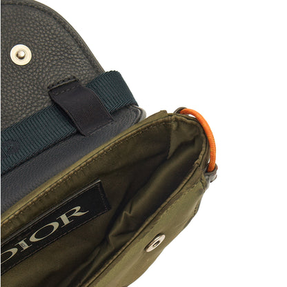 Christian Dior Mini Bag Mini Saddle in Green, Fabric — Alternate View 7
