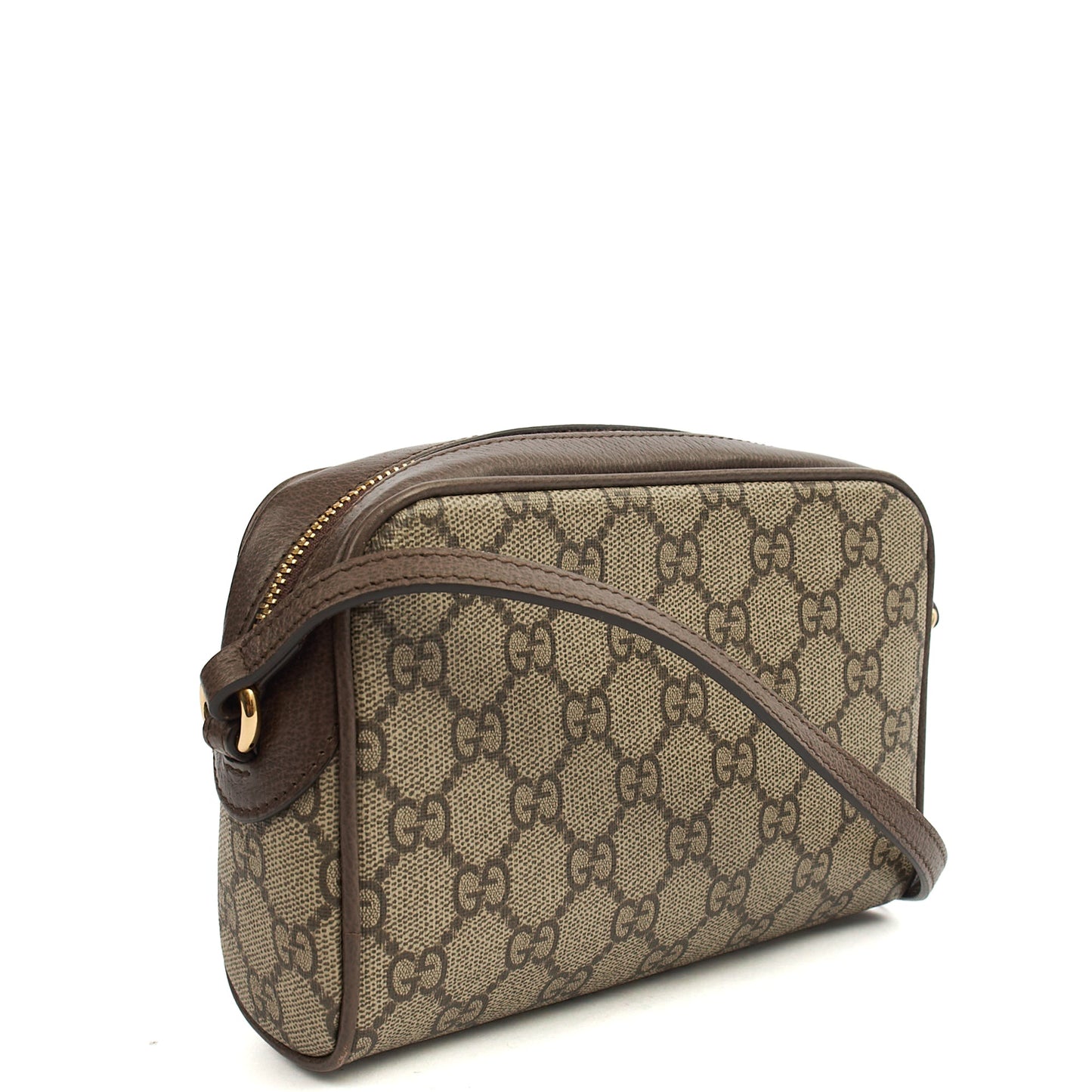 Gucci Cross Body Ophidia Camera Bag in GG Supreme, Leather — Side View