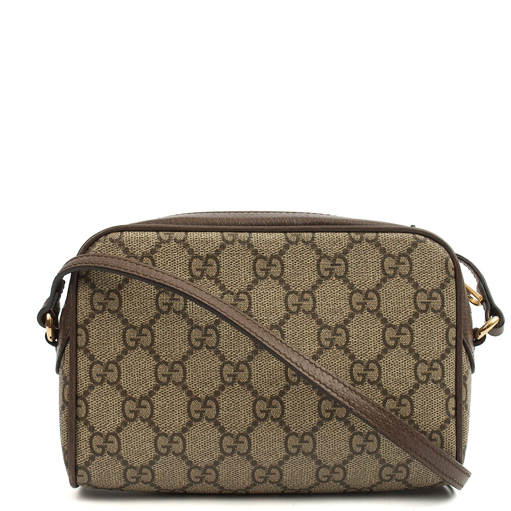 Gucci Cross Body Ophidia Camera Bag in GG Supreme, Leather — Back View
