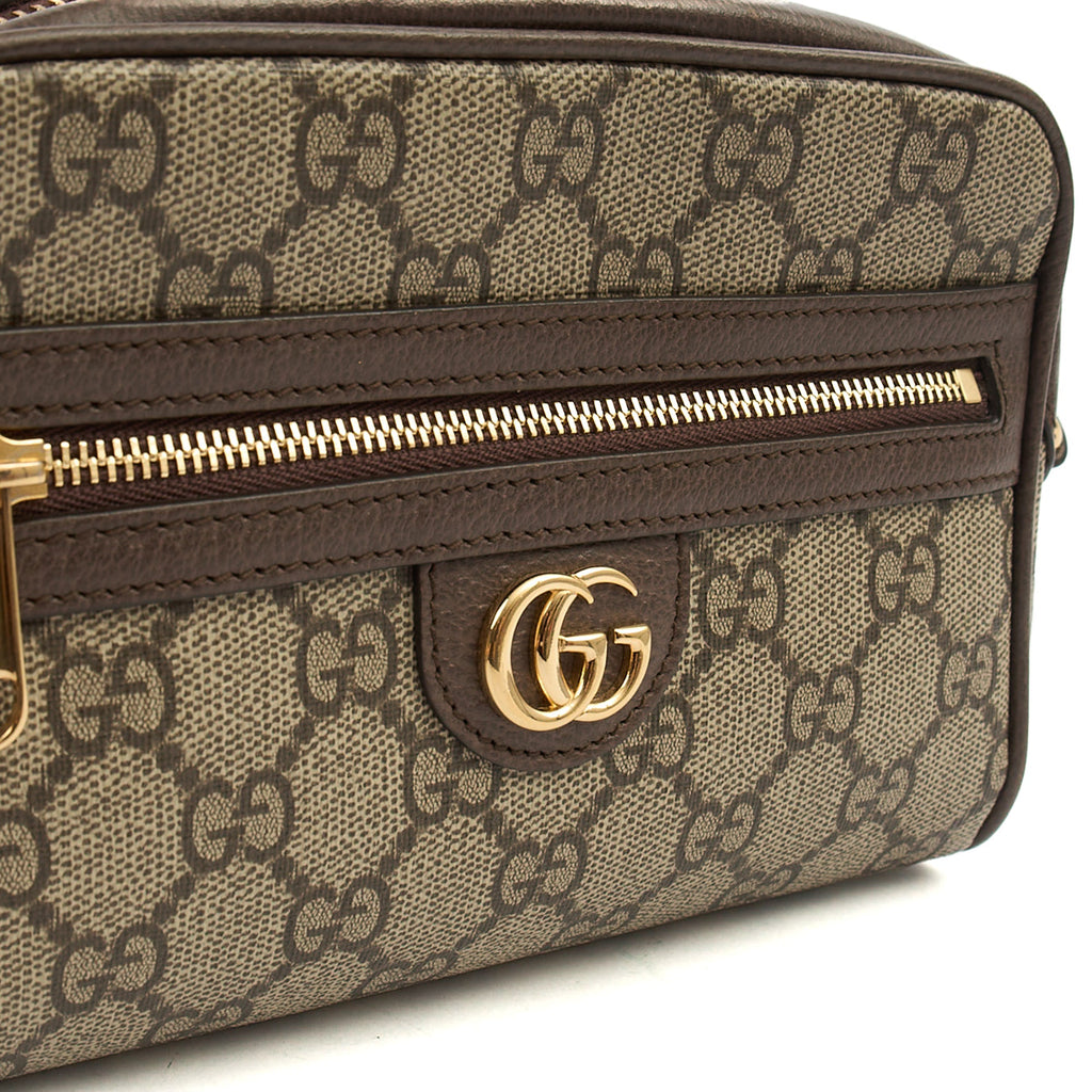 Gucci Cross Body Ophidia Camera Bag in GG Supreme, Leather — Lifestyle View