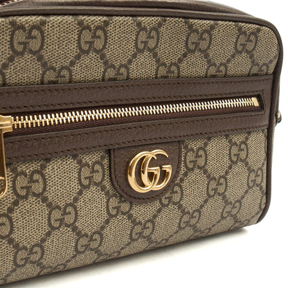 Gucci Cross Body Ophidia Camera Bag in GG Supreme, Leather — Lifestyle View