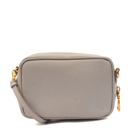 Prada Cross Body Crossbody in Purple, Saffiano Leather — Top View