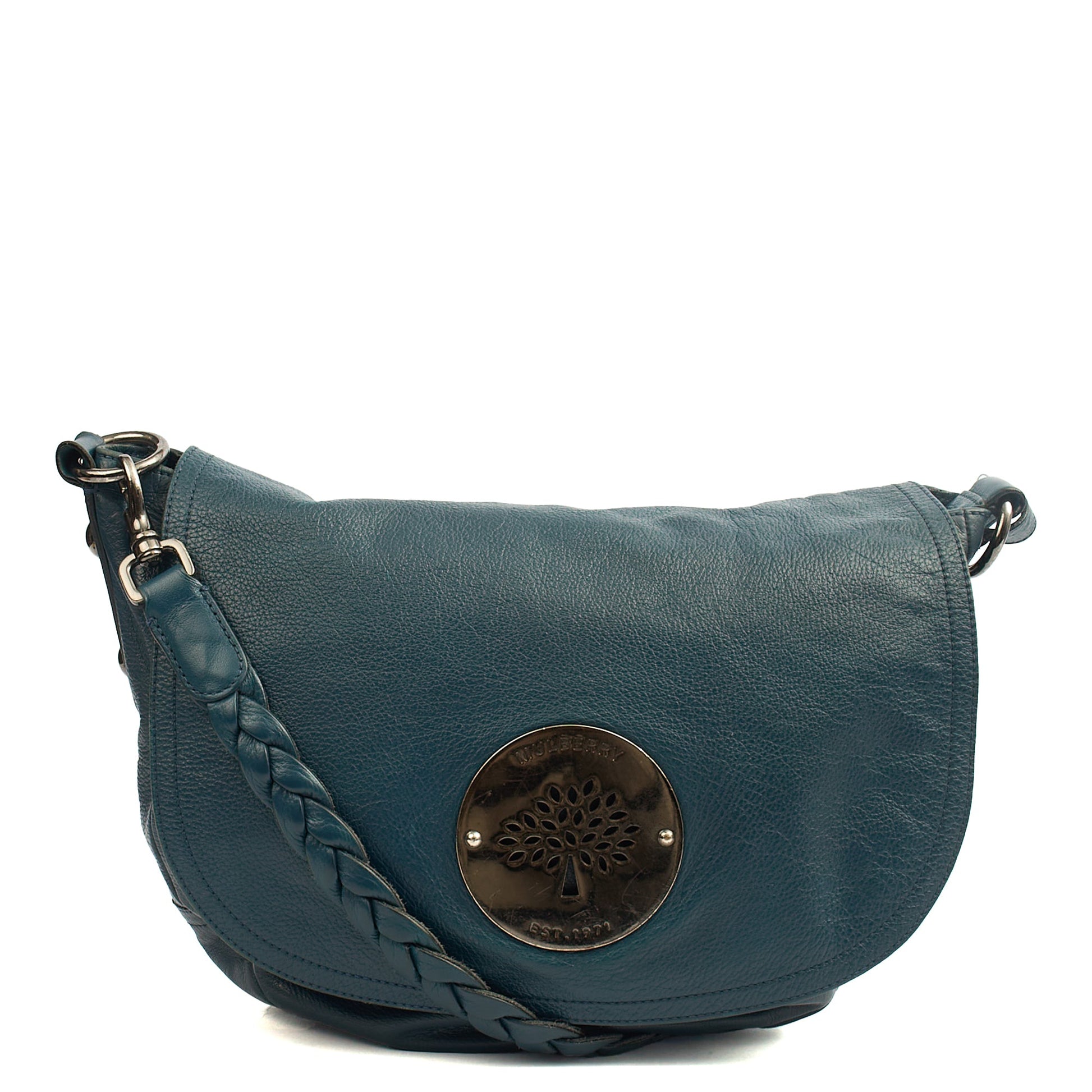 Mulberry Satchel Daria Satchel in Blue, Leather — Front View