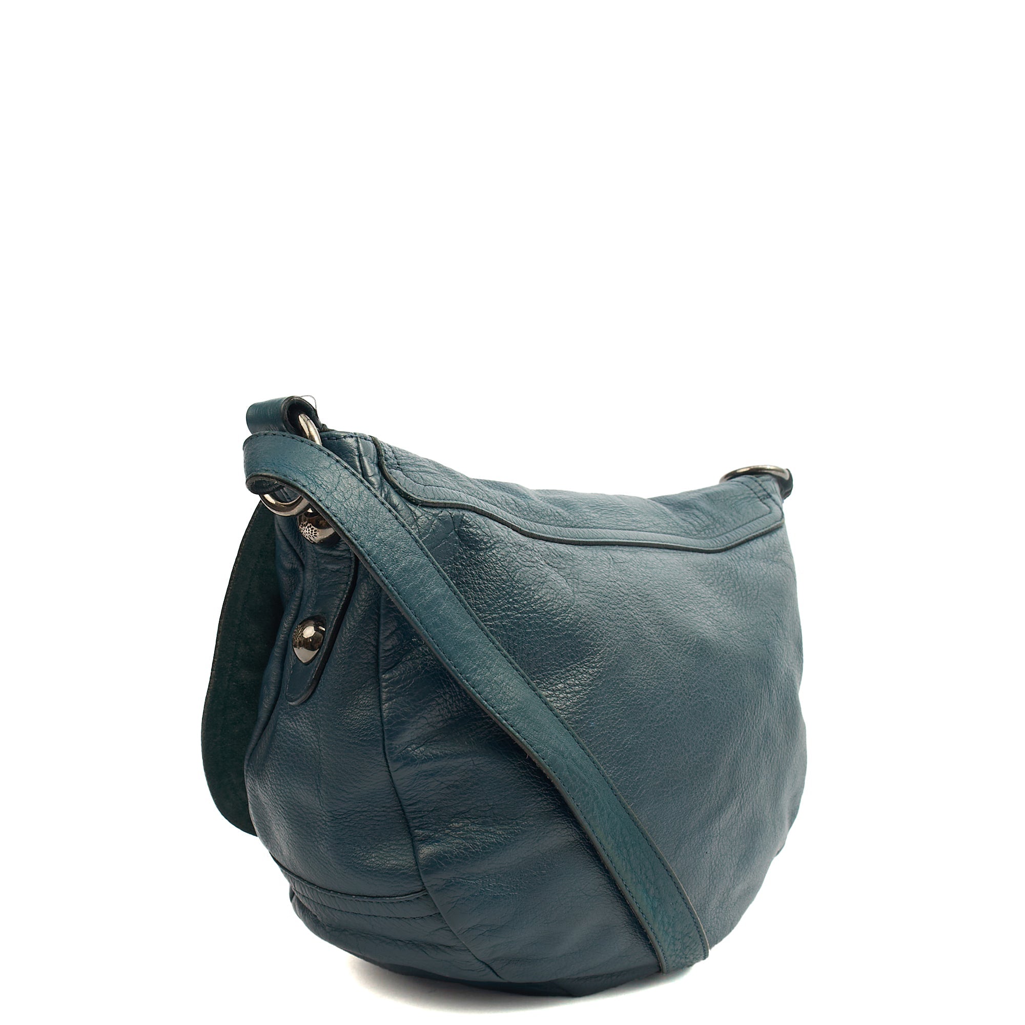 Mulberry Satchel Daria Satchel in Blue, Leather — Side View