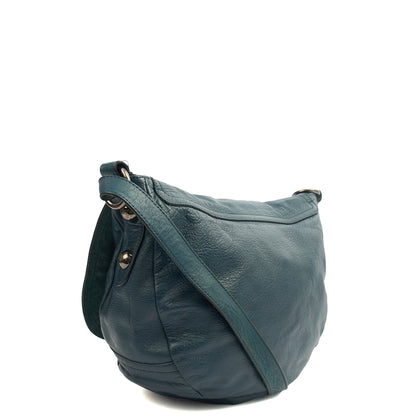 Mulberry Satchel Daria Satchel in Blue, Leather — Side View