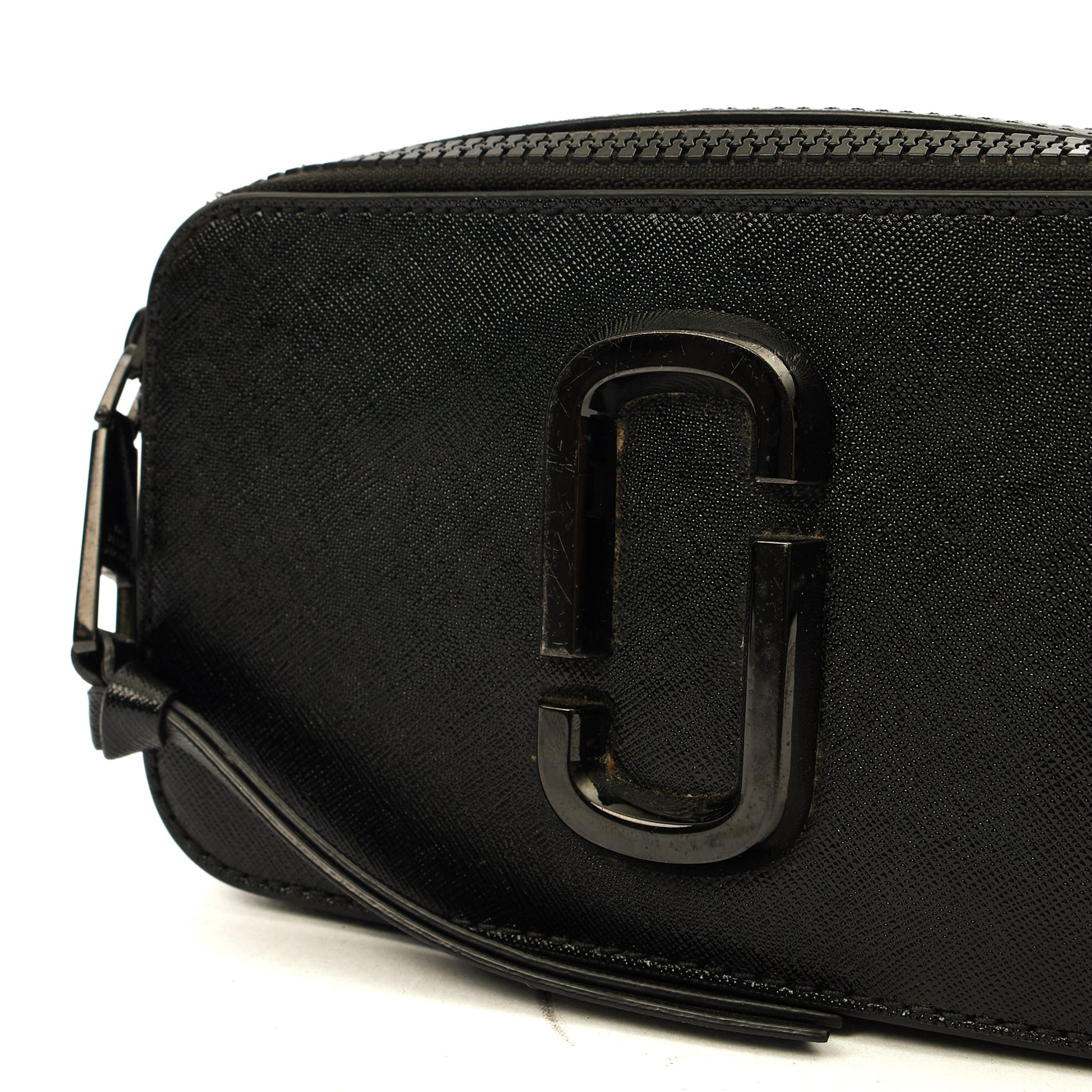Marc Jacobs Cross Body Snapshot in Black, Leather — Lifestyle View