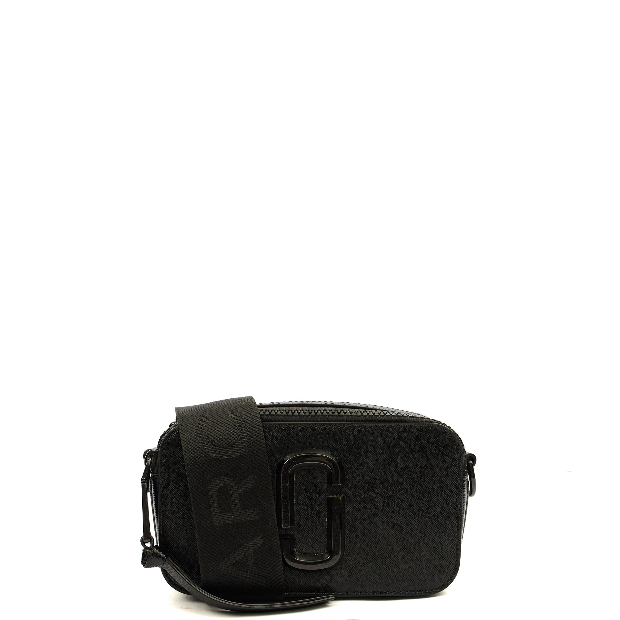 Marc Jacobs Cross Body Snapshot in Black, Leather — Front View