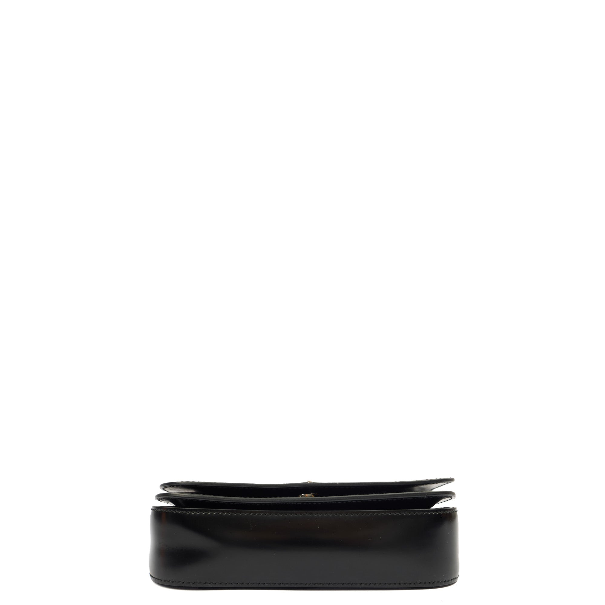 Prada Shoulder Bag Shoulder Bag in Black, Patent Leather — Detail View