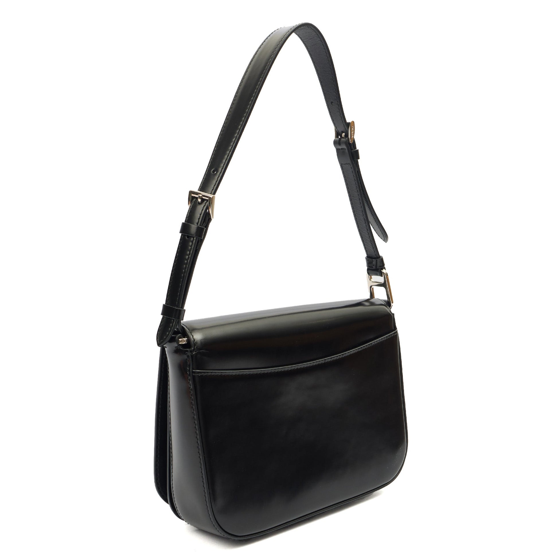 Prada Shoulder Bag Shoulder Bag in Black, Patent Leather — Alternate View 10