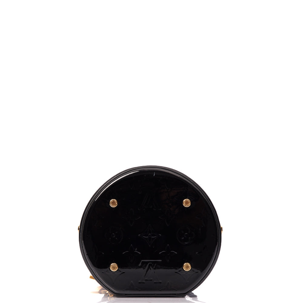 Louis Vuitton Cross Body Cannes in Black, Vernis — Top View