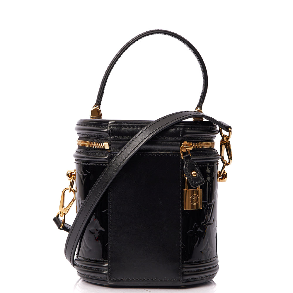 Louis Vuitton Cross Body Cannes in Black, Vernis — Back View
