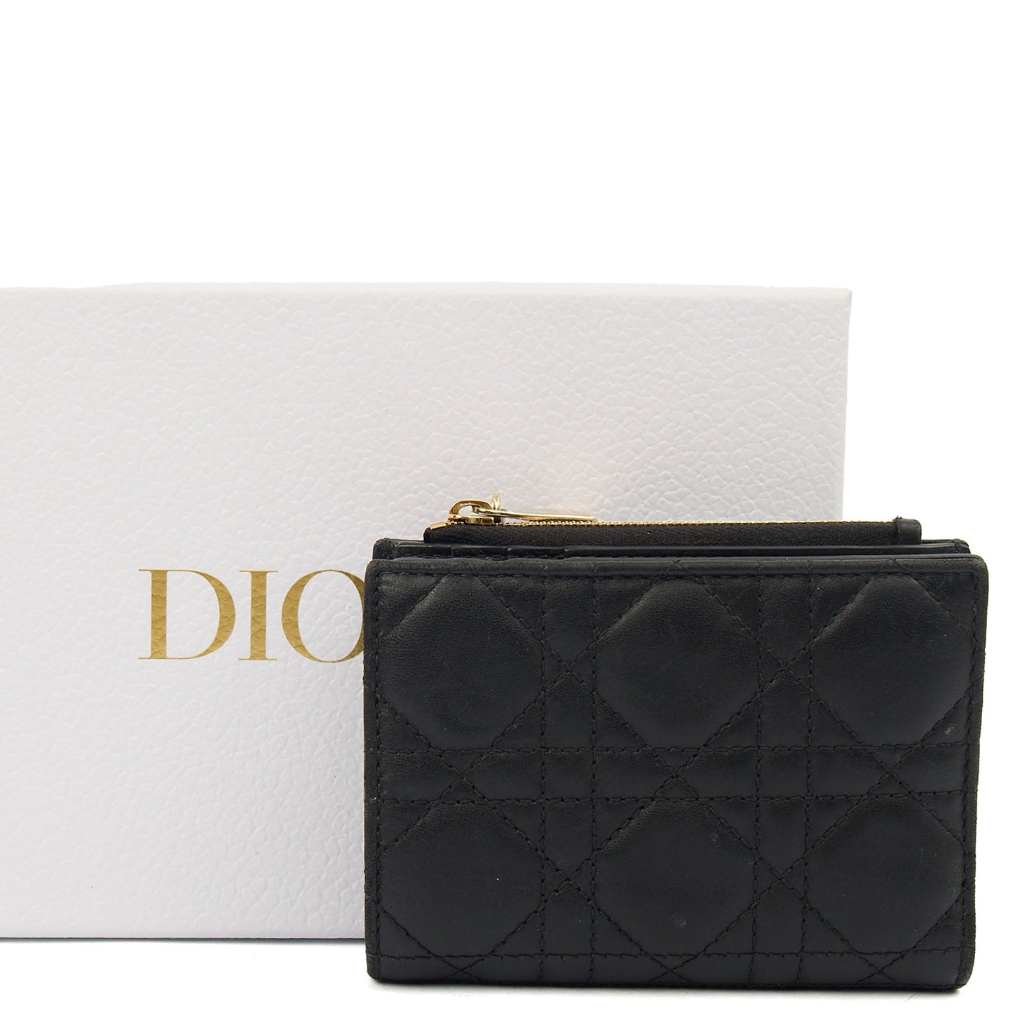 Christian Dior Purse Lady Dior Wallet in Black, Leather — Alternate View 13