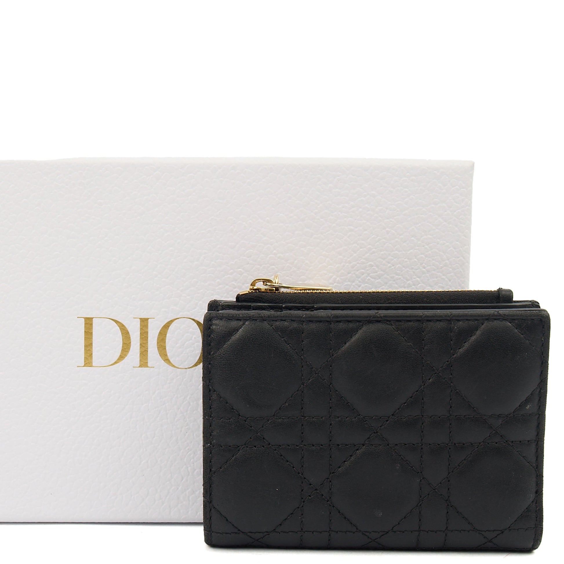 Christian Dior Purse Lady Dior Wallet in Black, Leather — Alternate View 13