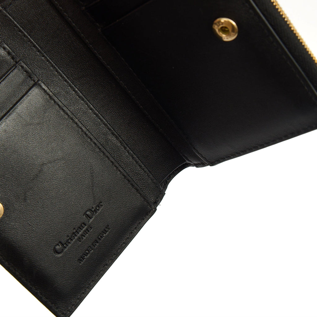 Christian Dior Purse Lady Dior Wallet in Black, Leather — Alternate View 7