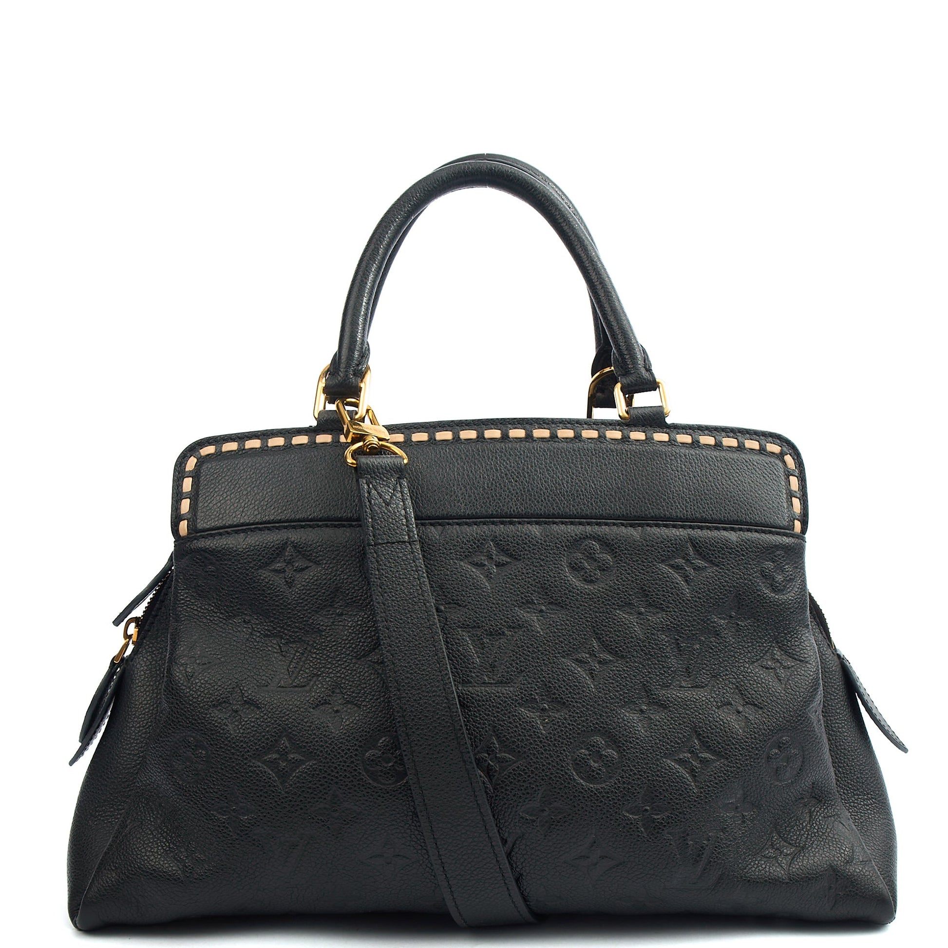 Louis Vuitton Tote Vosges in Black, Empreinte Leather — Back View