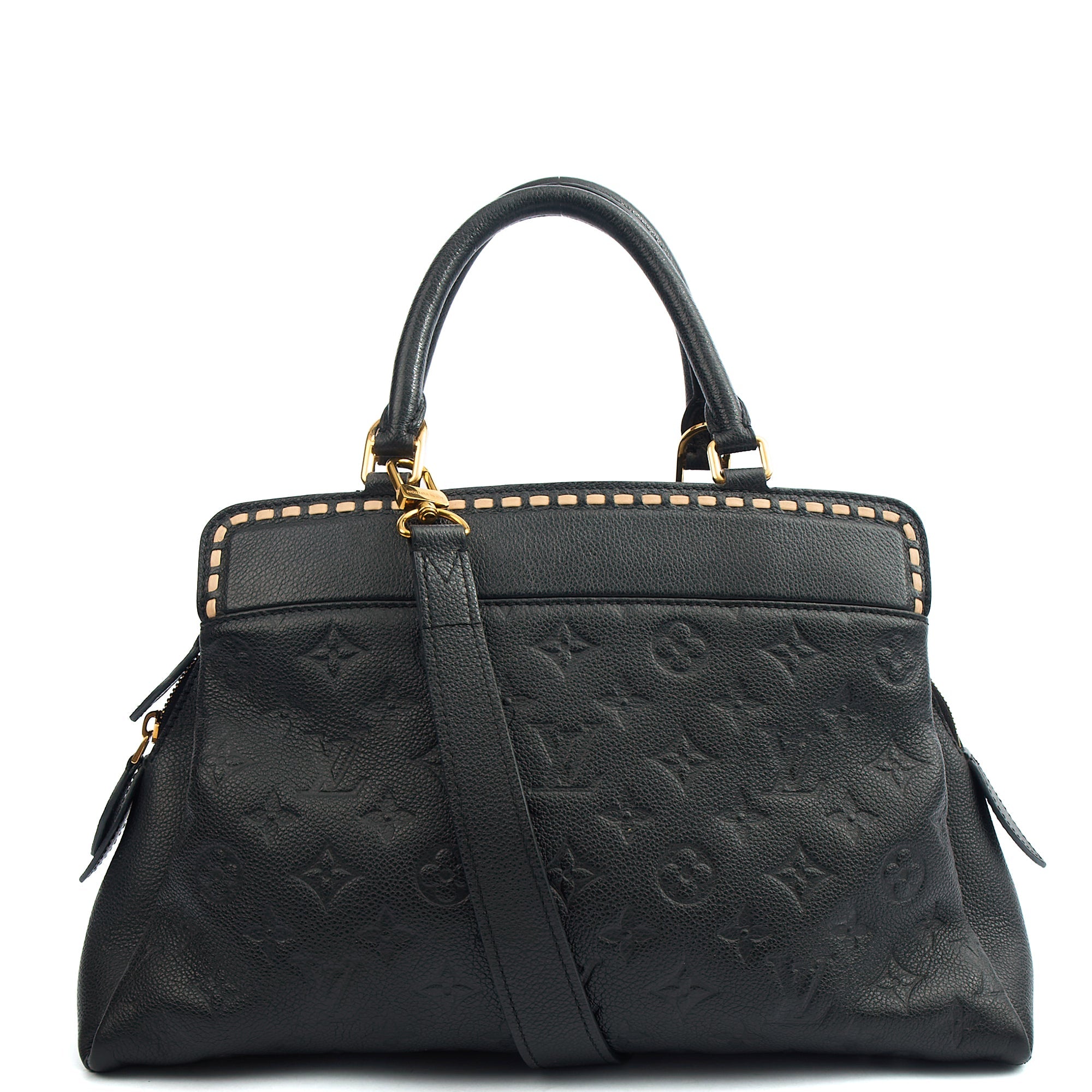 Louis Vuitton Tote Vosges in Black, Empreinte Leather — Back View