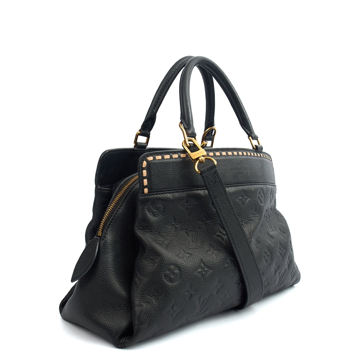 Louis Vuitton Tote Vosges in Black, Empreinte Leather — Side View