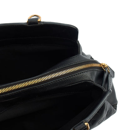 Louis Vuitton Tote Vosges in Black, Empreinte Leather — Detail View