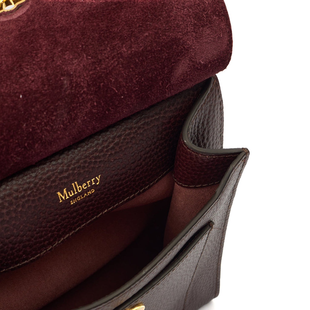 Mulberry Cross Body Antony - Small in Oxblood, Calfskin Leather — Lifestyle View