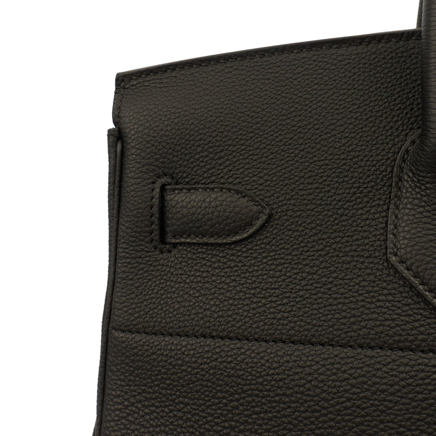 Hermes HAC 40 (Haut à Courroies) in Black, Togo Leather with So Black Hardware — Alternate View 11