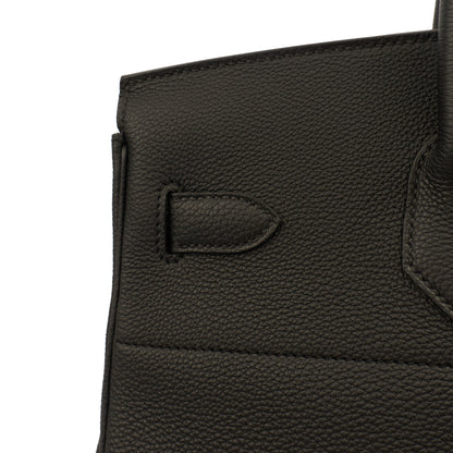 Hermes HAC 40 (Haut à Courroies) in Black, Togo Leather with So Black Hardware — Alternate View 11