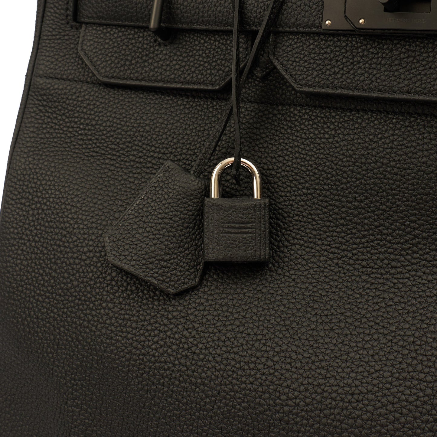 Hermes HAC 40 (Haut à Courroies) in Black, Togo Leather with So Black Hardware — Alternate View 10