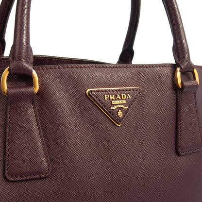 Prada Tote Galleria - Medium Double Zip Tote in Cognac, Saffiano Leather — Alternate View 12