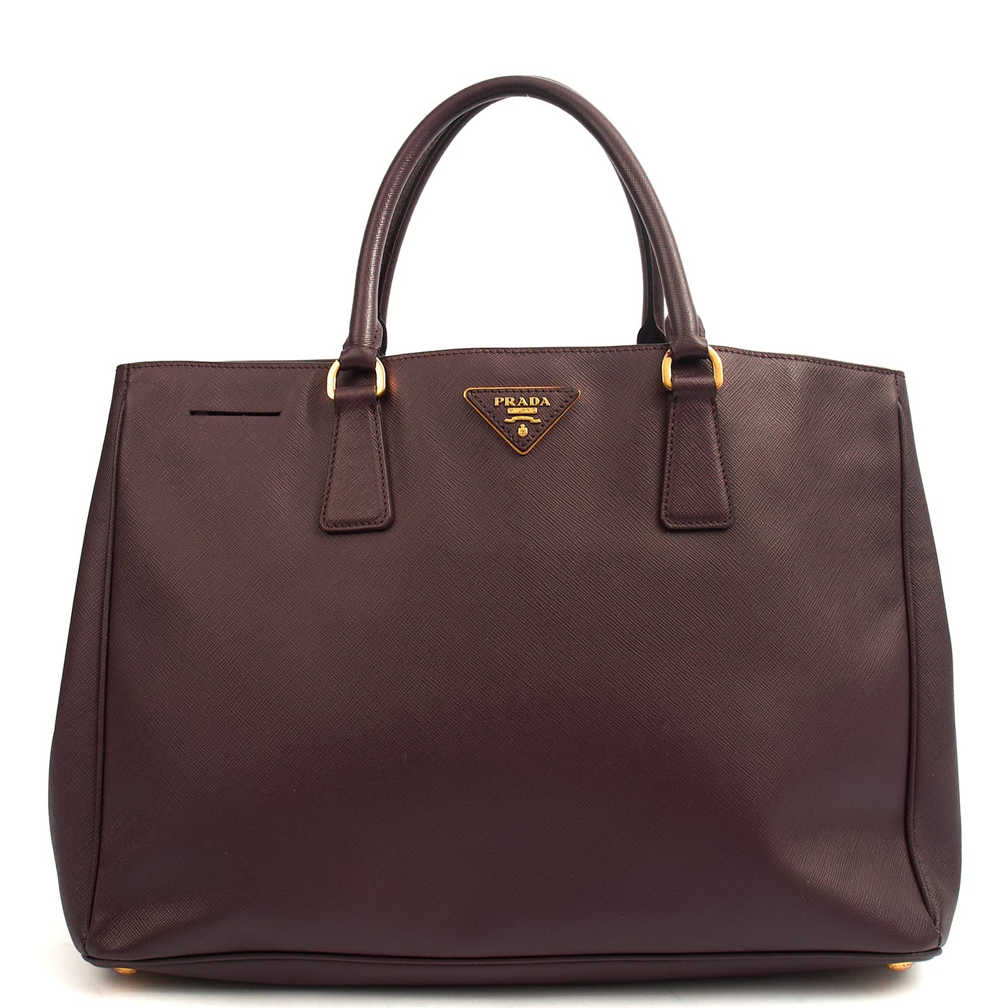 Prada Tote Galleria - Medium Double Zip Tote in Cognac, Saffiano Leather — Alternate View 7