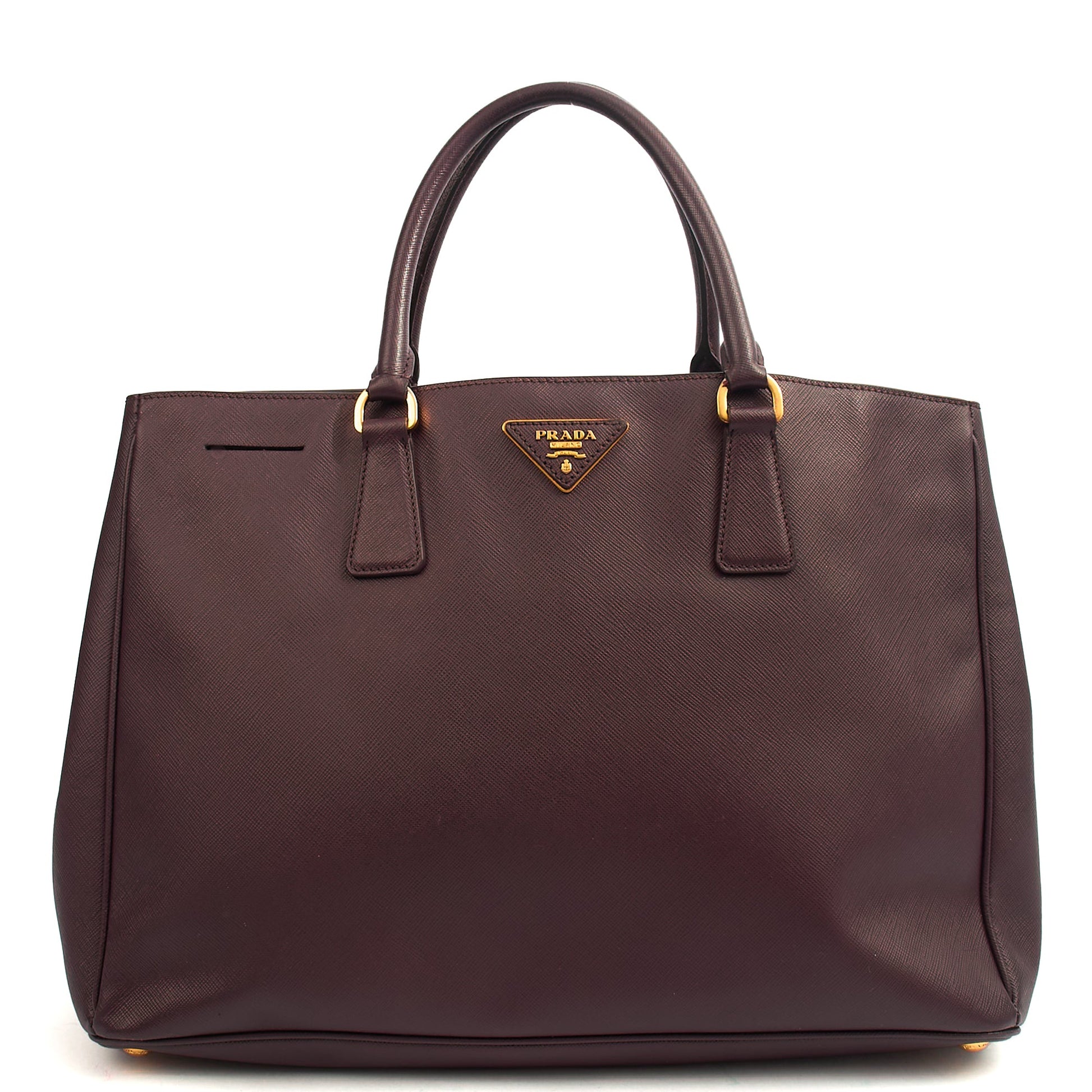 Prada Tote Galleria - Medium Double Zip Tote in Cognac, Saffiano Leather — Alternate View 7