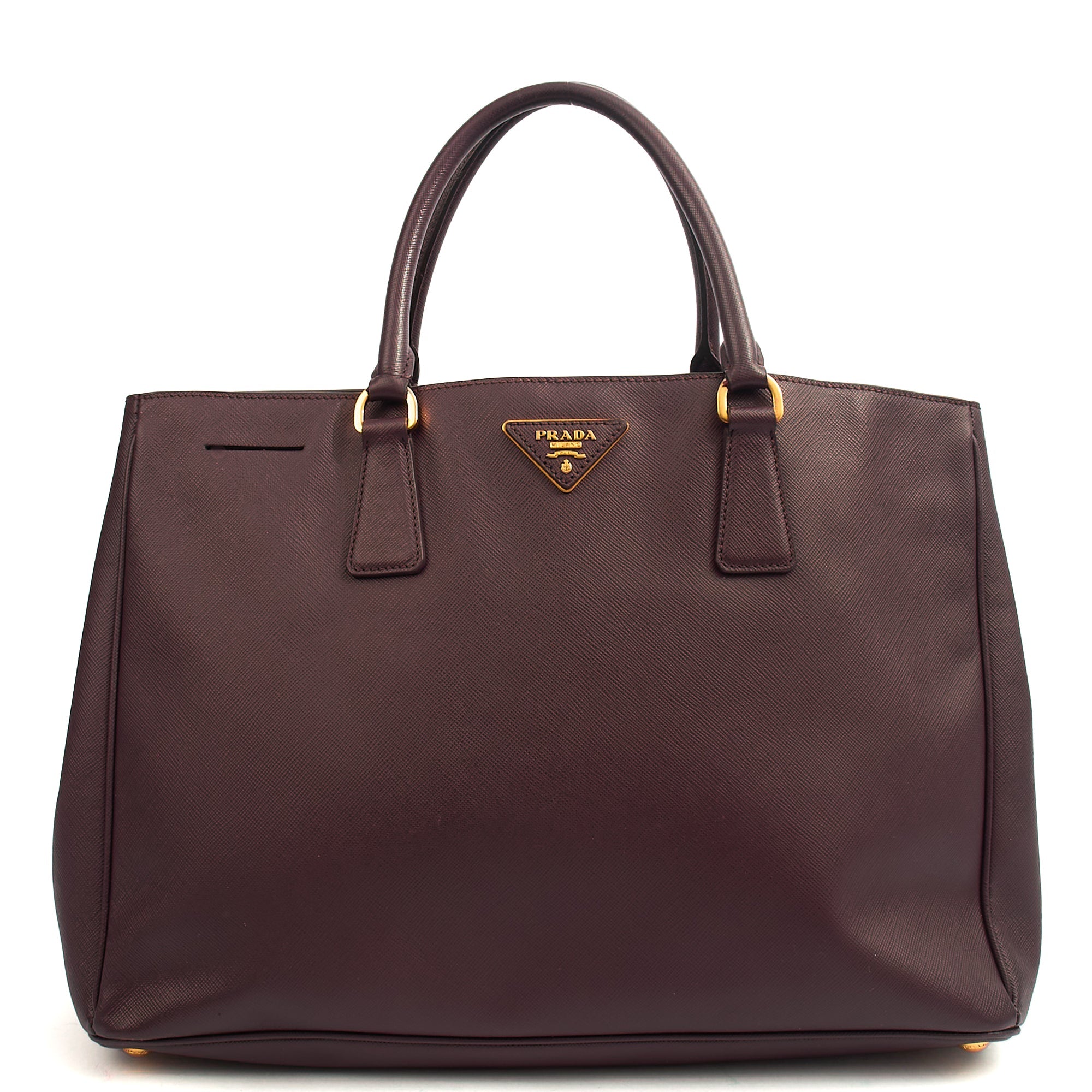 Prada Tote Galleria - Medium Double Zip Tote in Cognac, Saffiano Leather — Alternate View 7