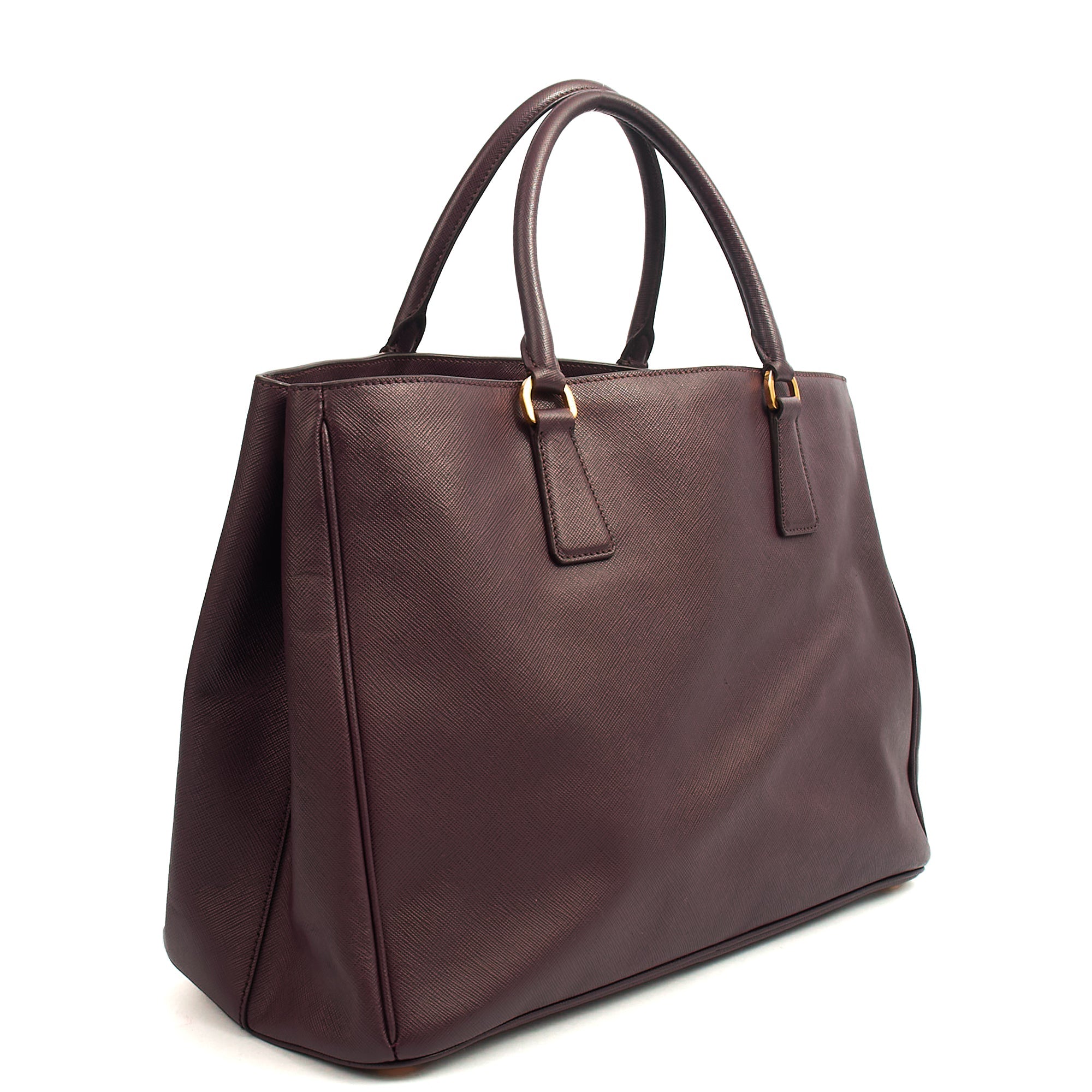 Prada Tote Galleria - Medium Double Zip Tote in Cognac, Saffiano Leather — Alternate View 8