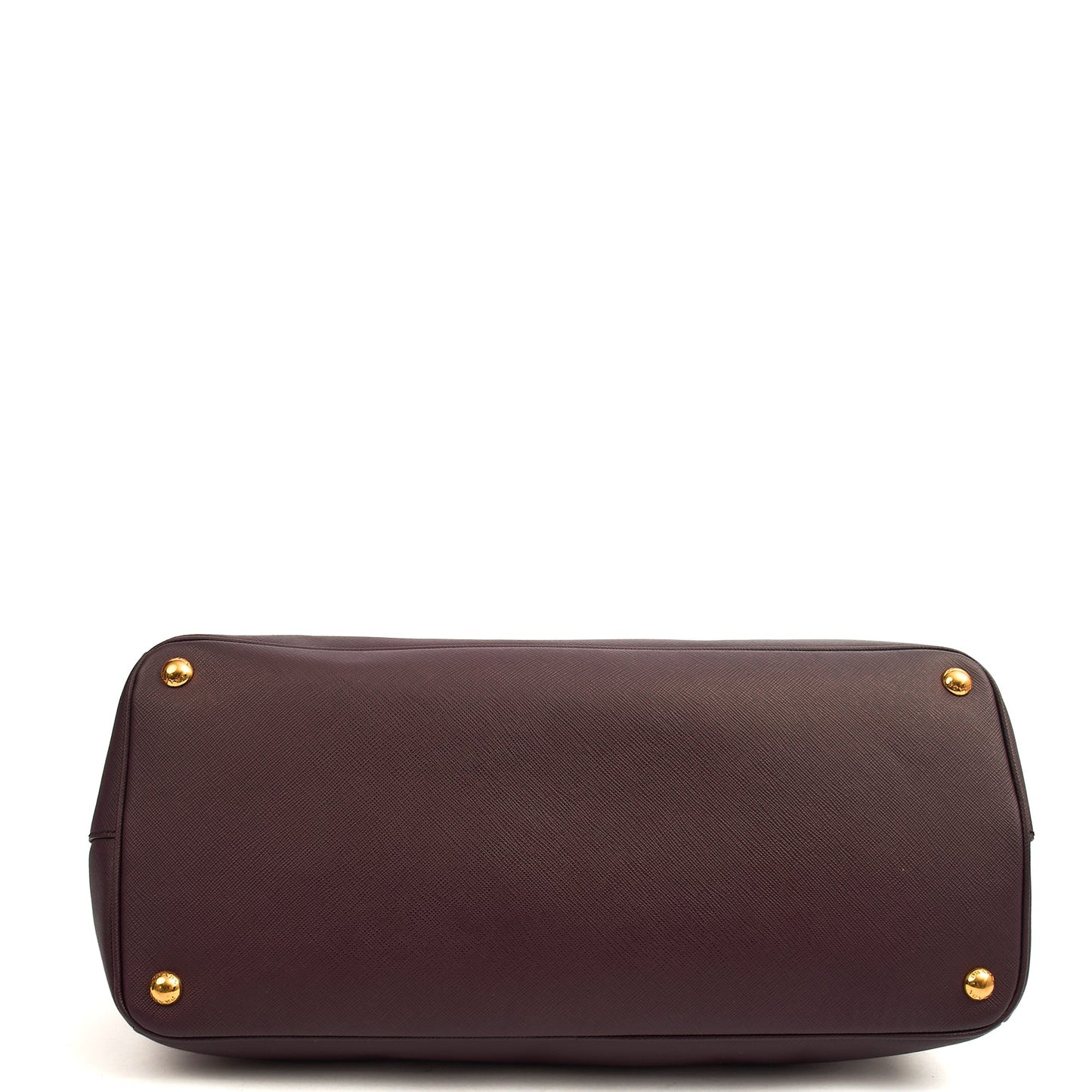 Prada Tote Galleria - Medium Double Zip Tote in Cognac, Saffiano Leather — Top View