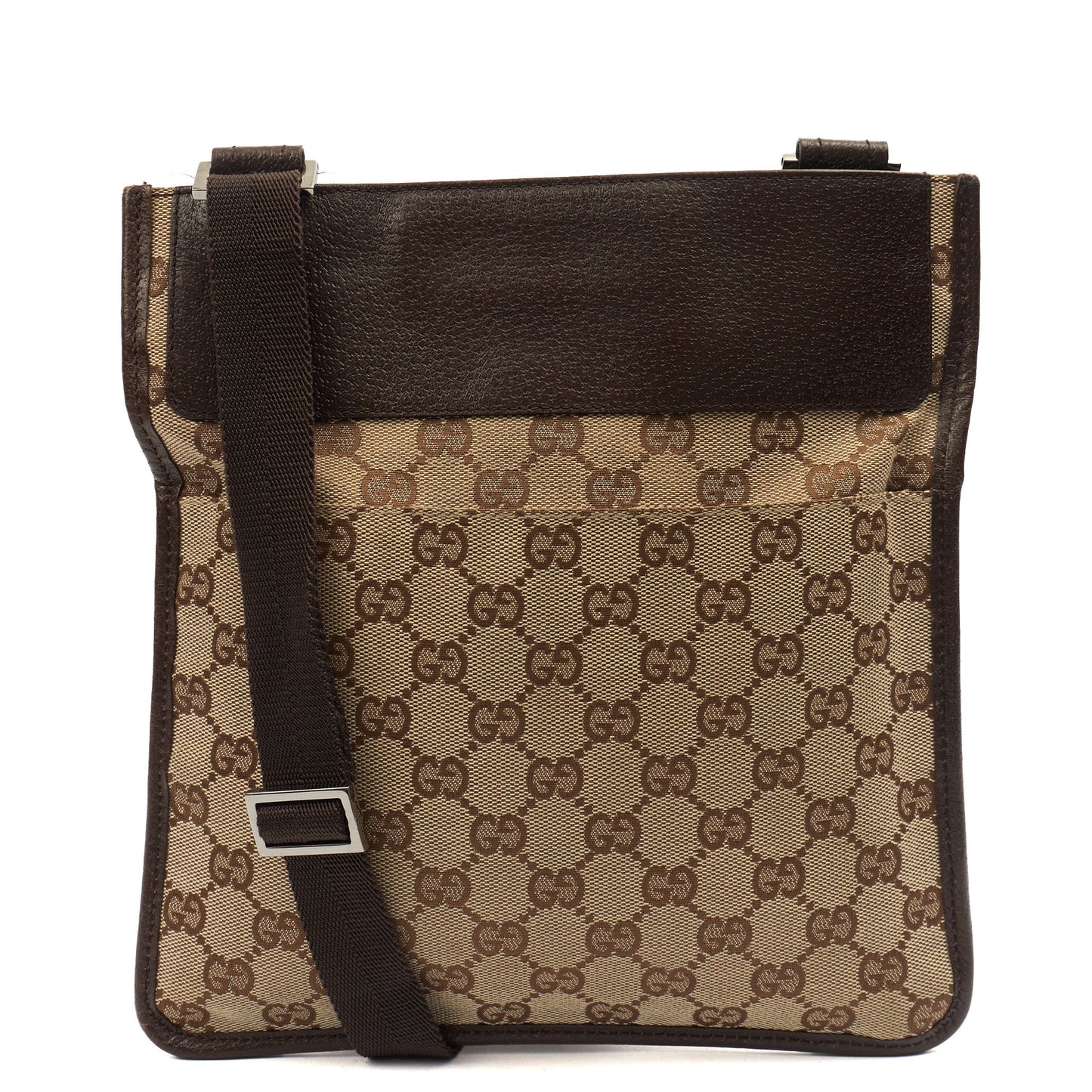 Gucci Cross Body GG Messenger  - Small in GG Supreme, GG Canvas — Top View