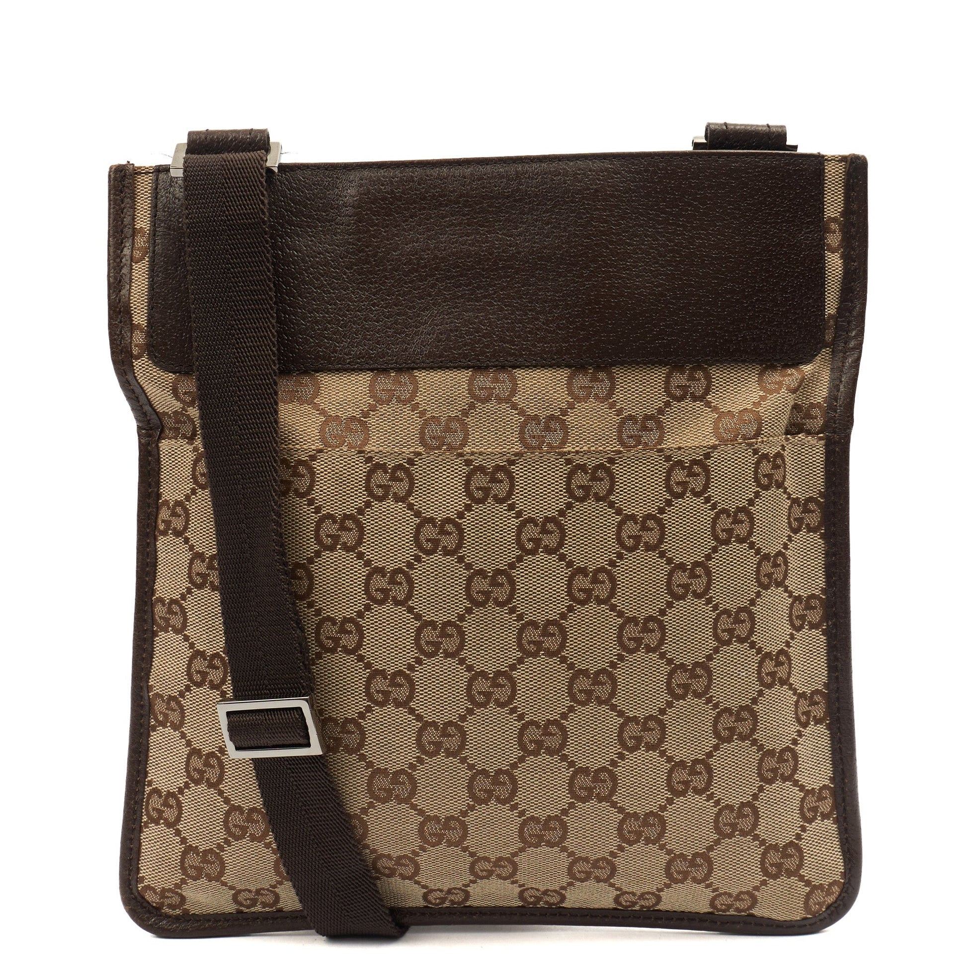 Gucci Cross Body GG Messenger  - Small in GG Supreme, GG Canvas — Top View