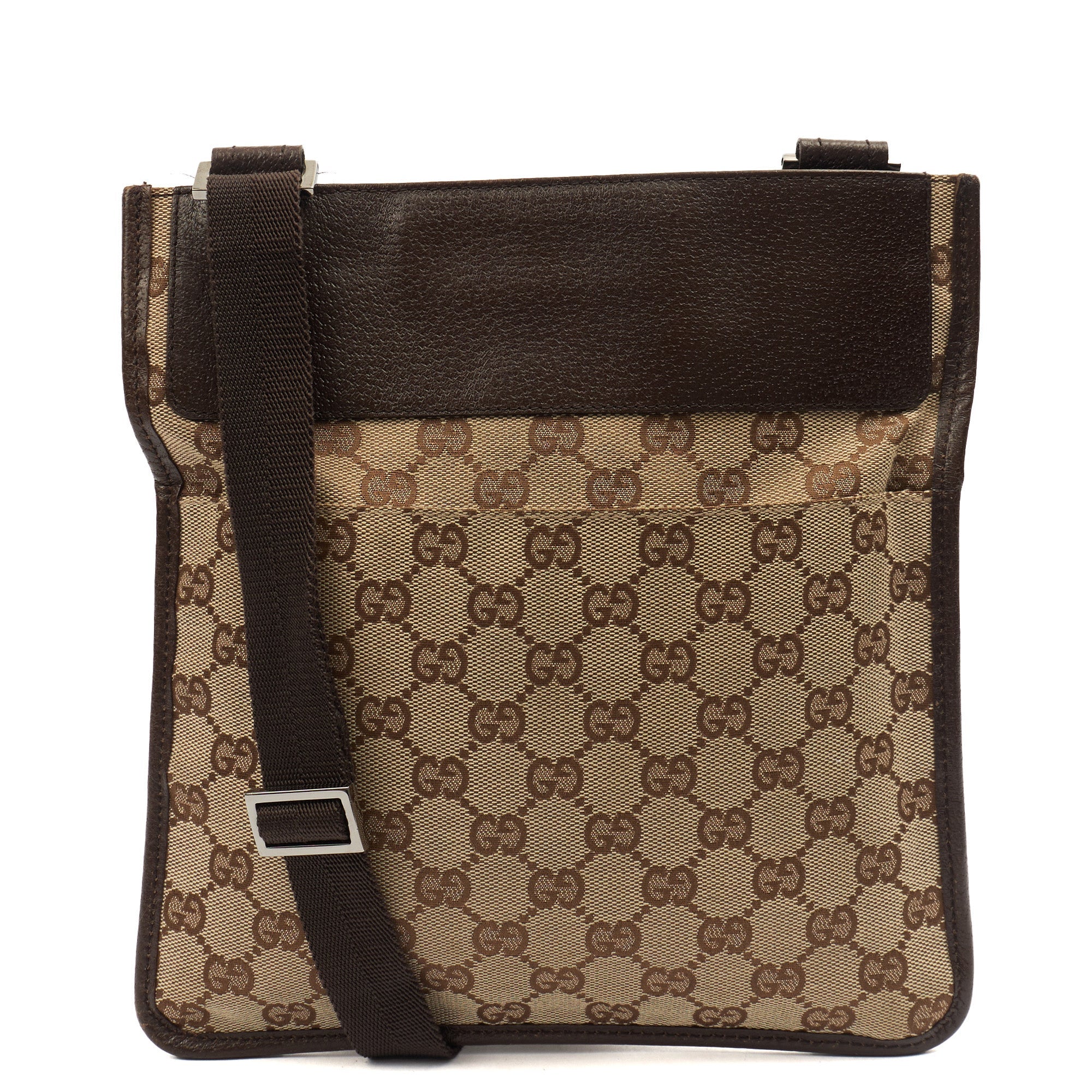 Gucci Cross Body GG Messenger  - Small in GG Supreme, GG Canvas — Top View