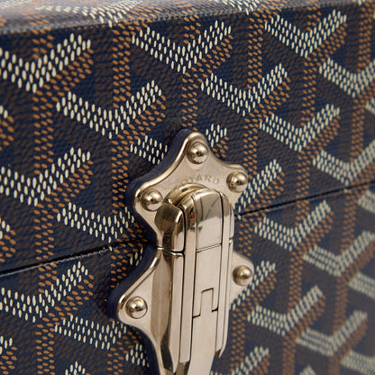 Goyard Cross Body Cassette Trunk in Navy, Leather — Alternate View 7