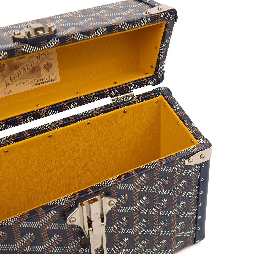Goyard Cross Body Cassette Trunk in Navy, Leather — Alternate View 9