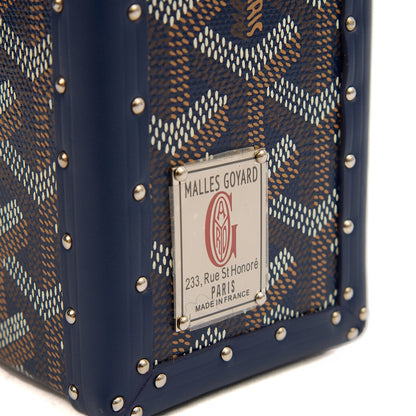 Goyard Cross Body Cassette Trunk in Navy, Leather — Lifestyle View