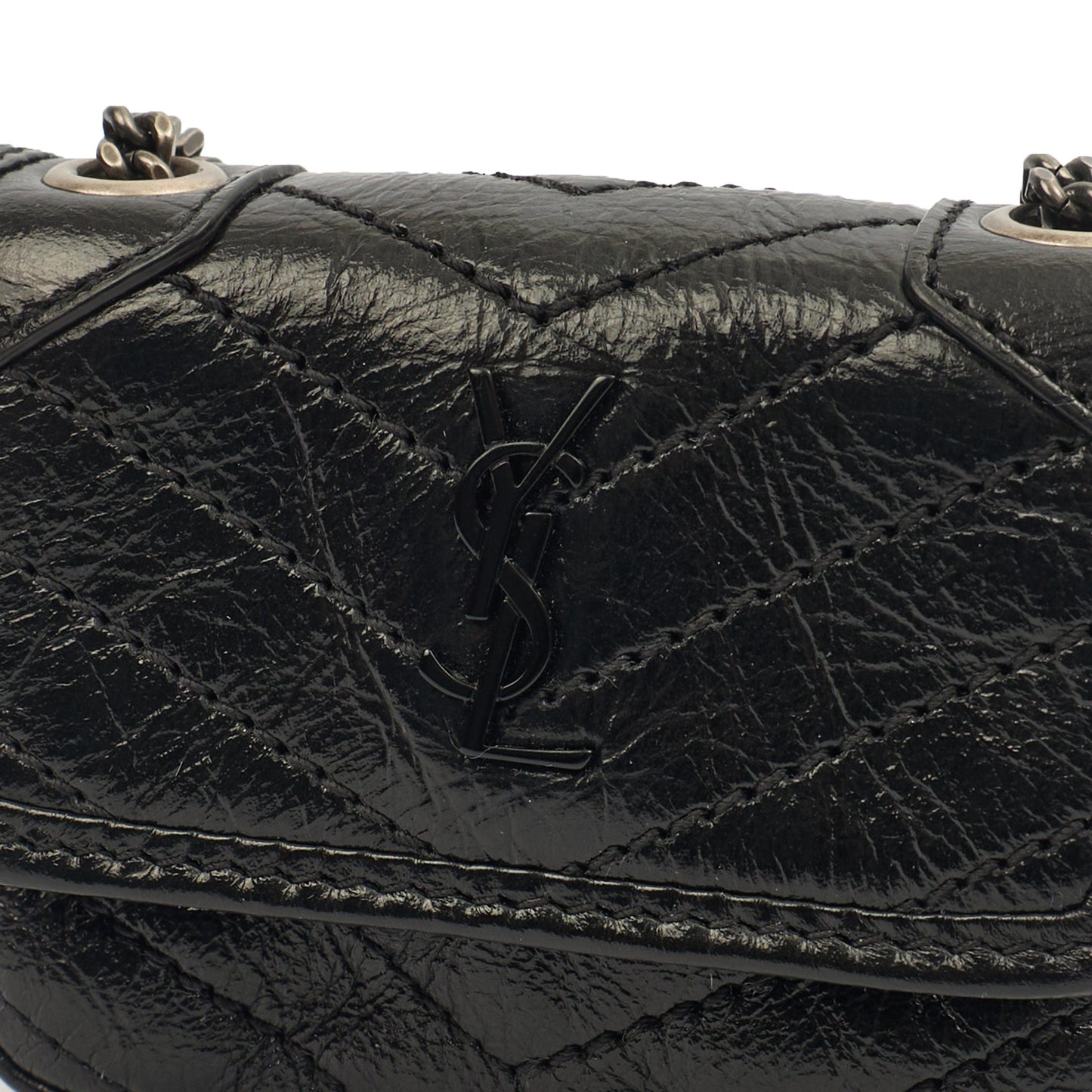 Saint Laurent Mini Bag Niki- Baby in Black, Leather — Lifestyle View