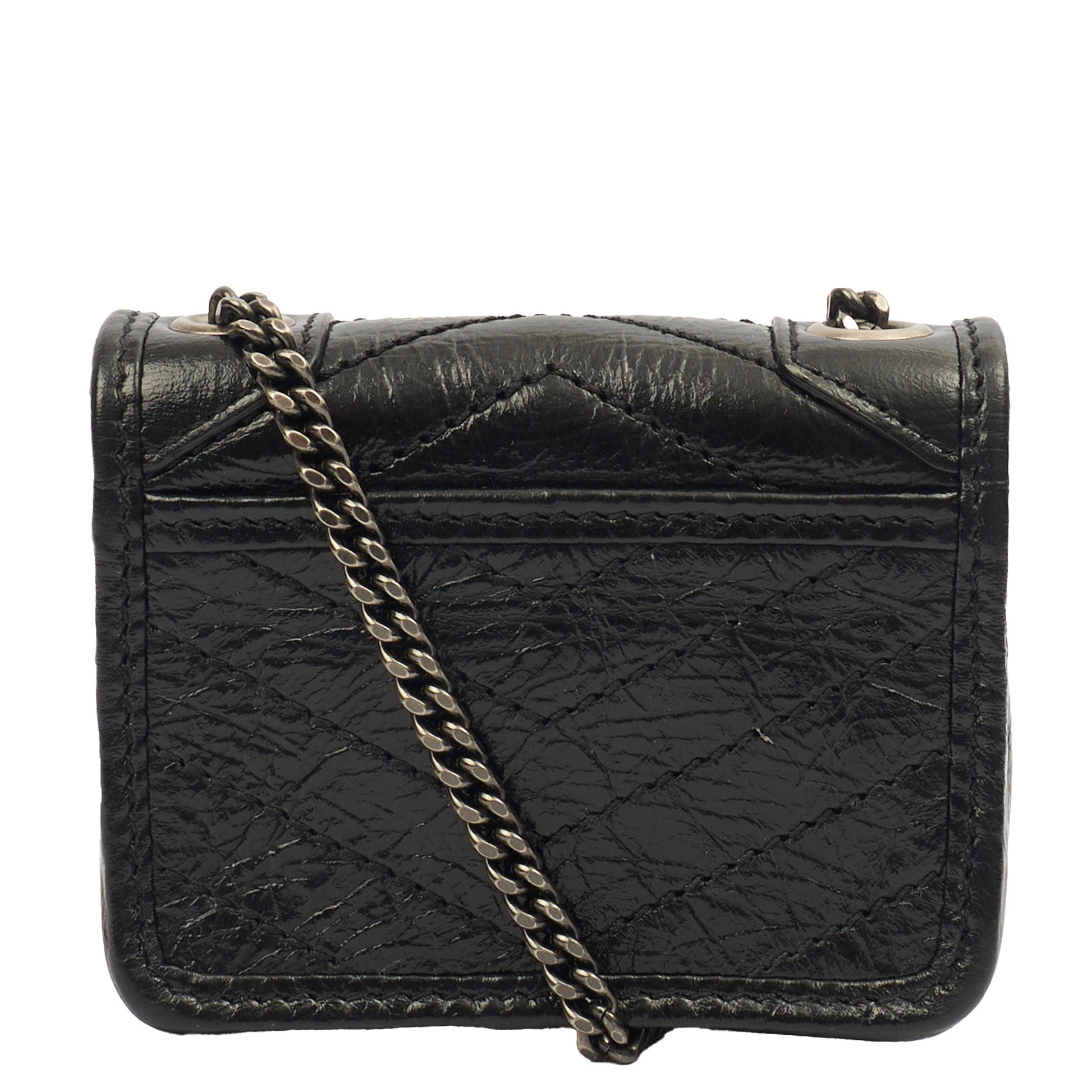 Saint Laurent Mini Bag Niki- Baby in Black, Leather — Top View