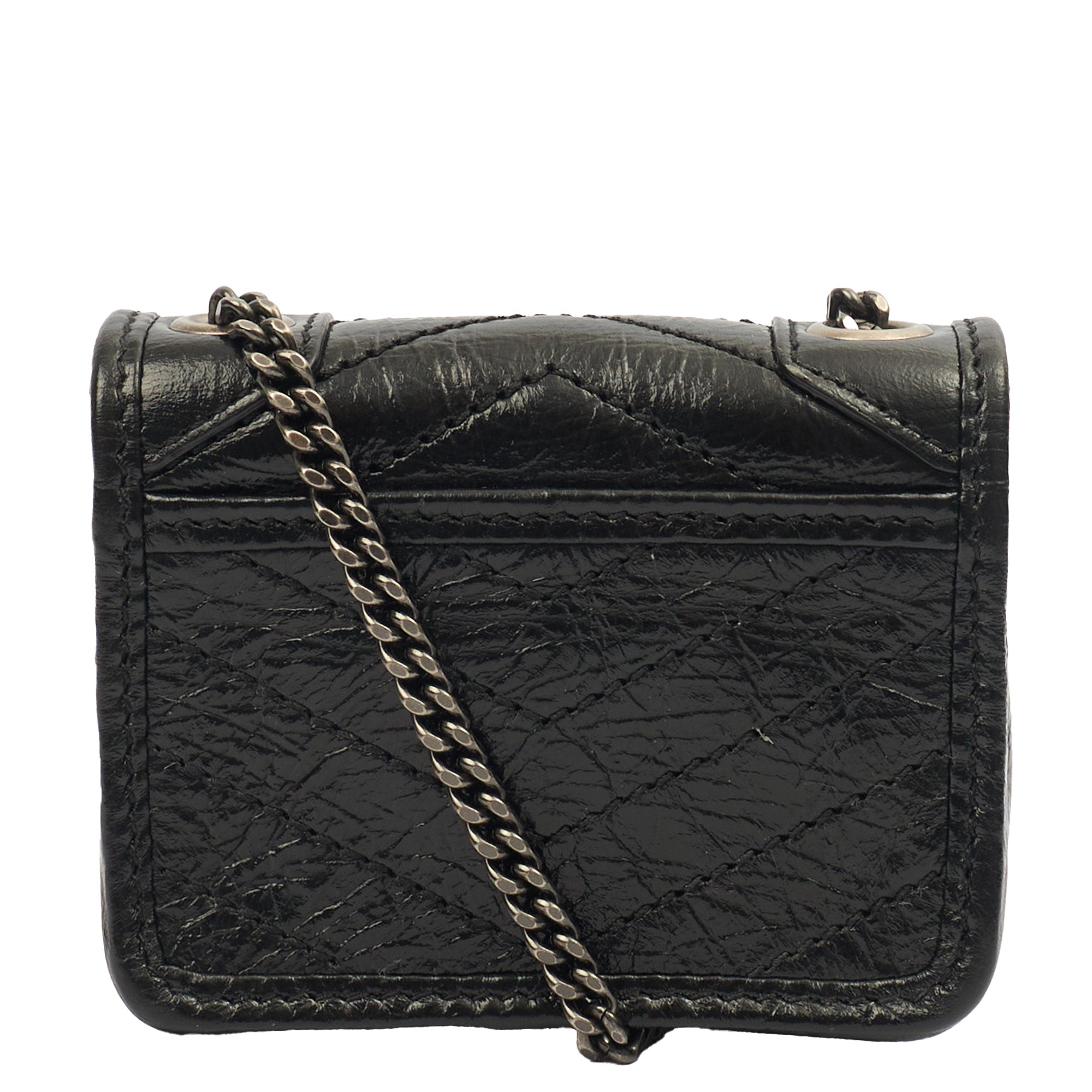 Saint Laurent Mini Bag Niki- Baby in Black, Leather — Top View