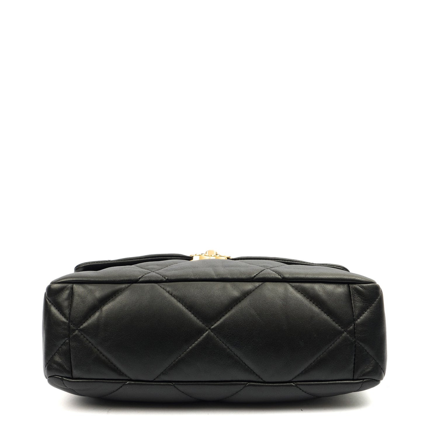 Chanel Shoulder Bag Chanel 19 in Black, Calfskin Leather — Detail View