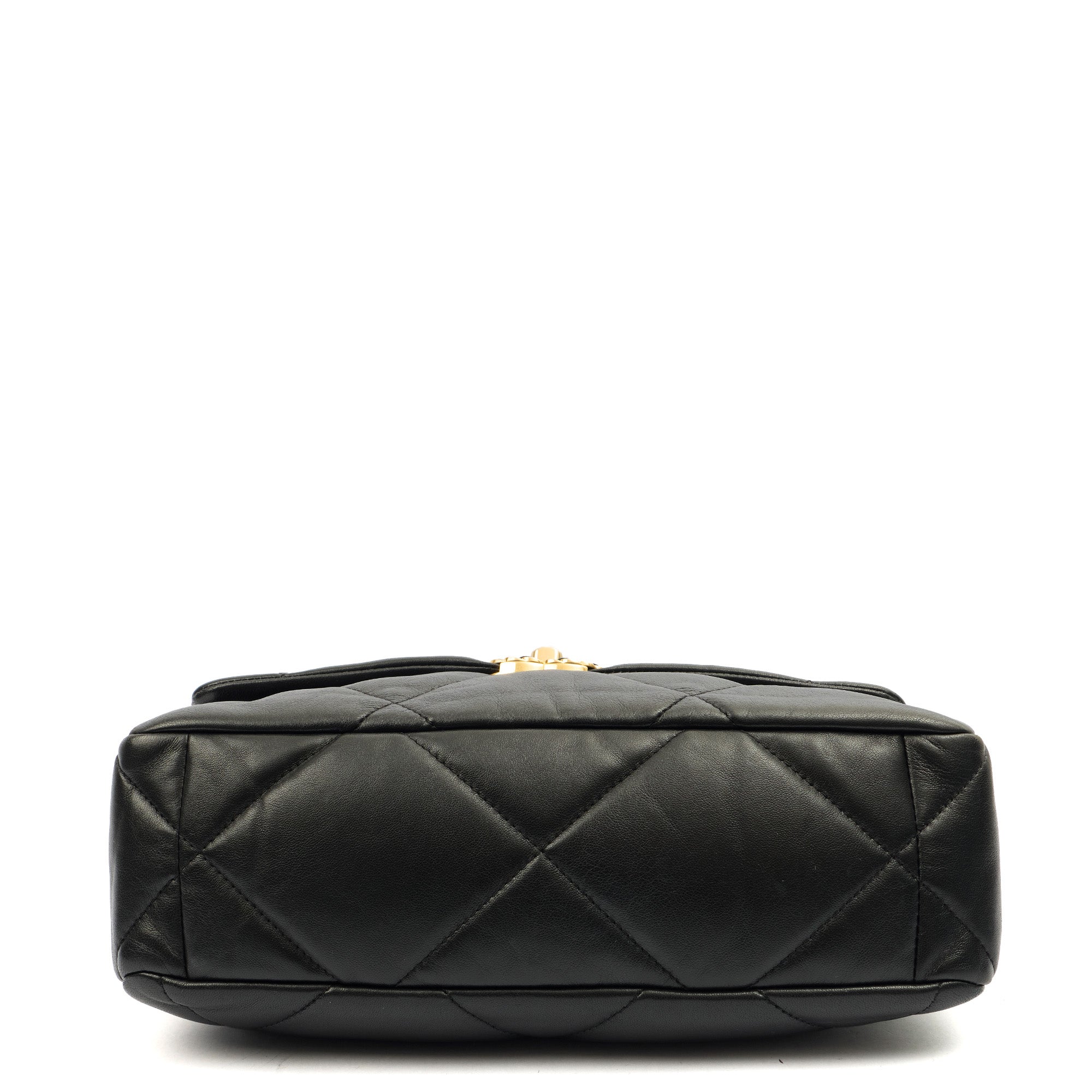 Chanel Shoulder Bag Chanel 19 in Black, Calfskin Leather — Detail View