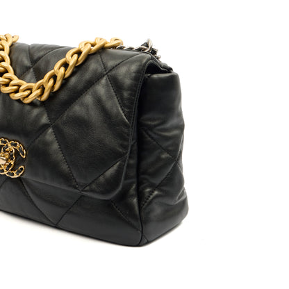 Chanel Shoulder Bag Chanel 19 in Black, Calfskin Leather — Lifestyle View