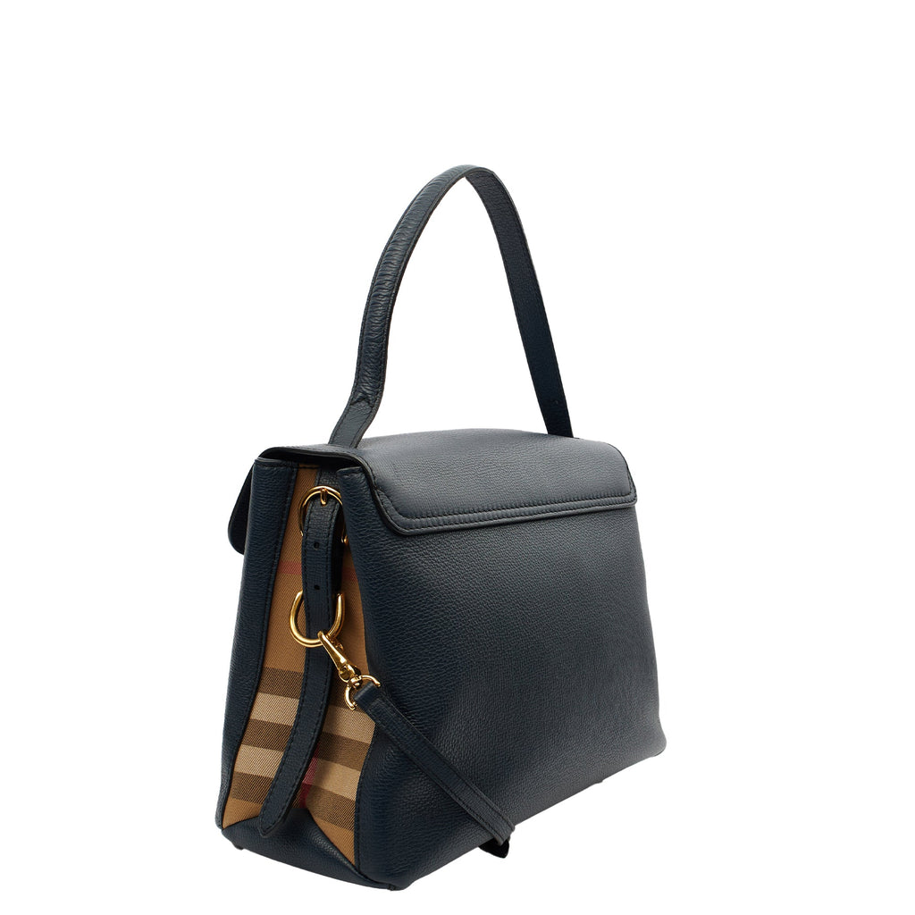Burberry Cross Body Camberley Tote - Medium in Navy, Leather — Alternate View 8