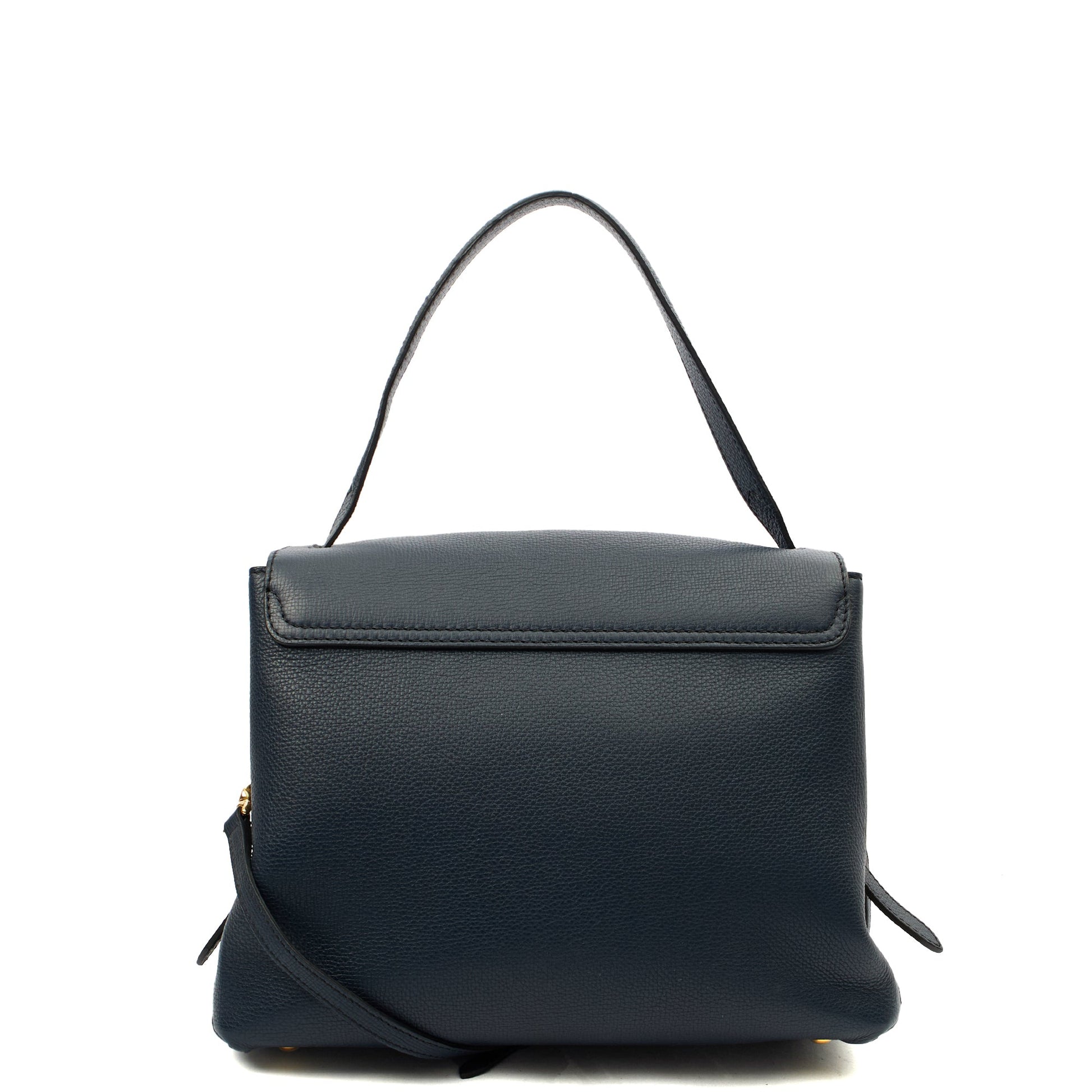 Burberry Cross Body Camberley Tote - Medium in Navy, Leather — Back View