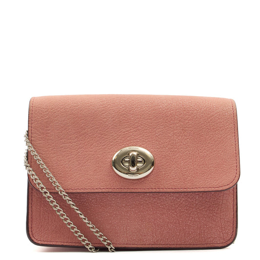 Coach Cross Body Powery in Pink, Fabric — Front View